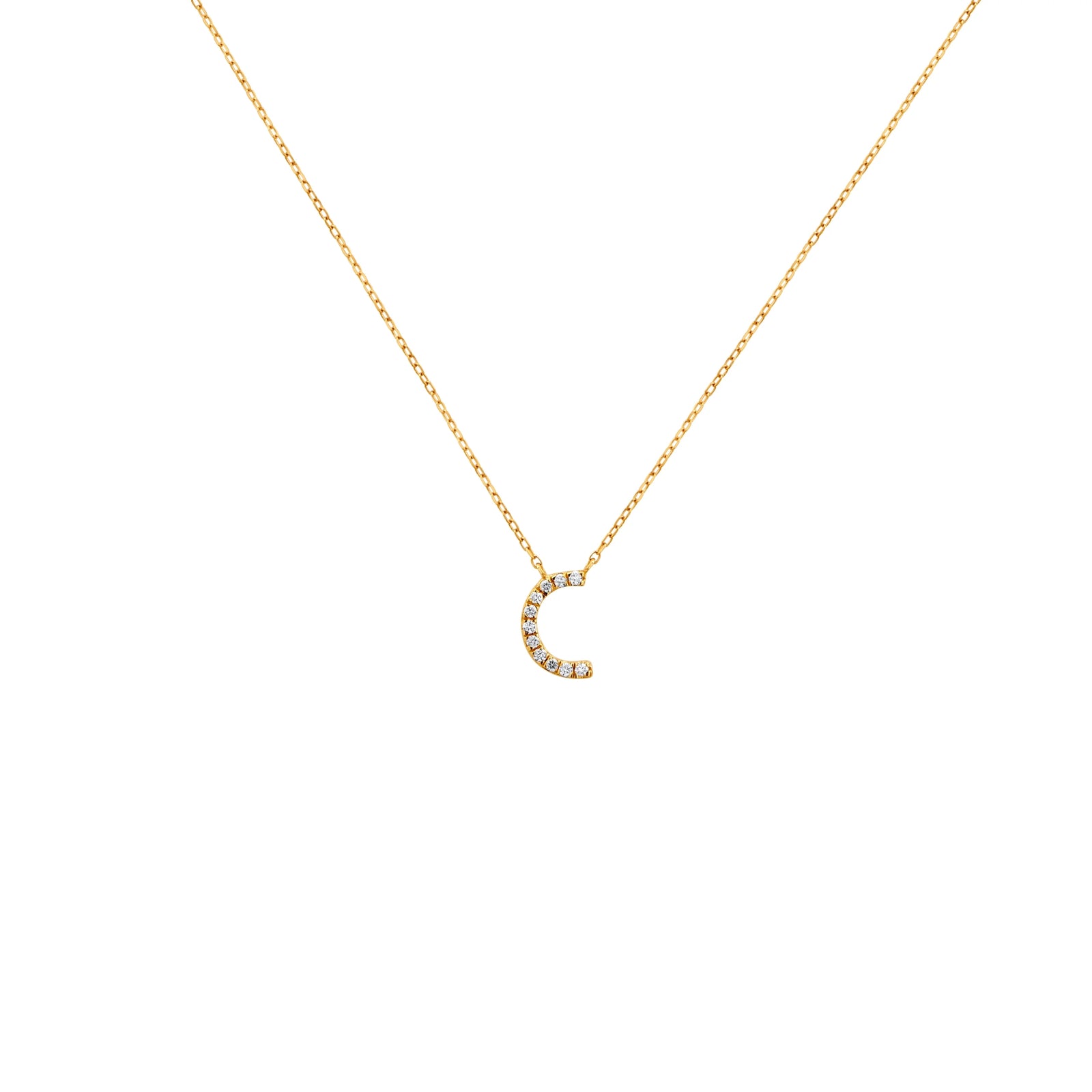 COLLAR INICIAL CON DIAMANTES EN ORO 18K - Image 12