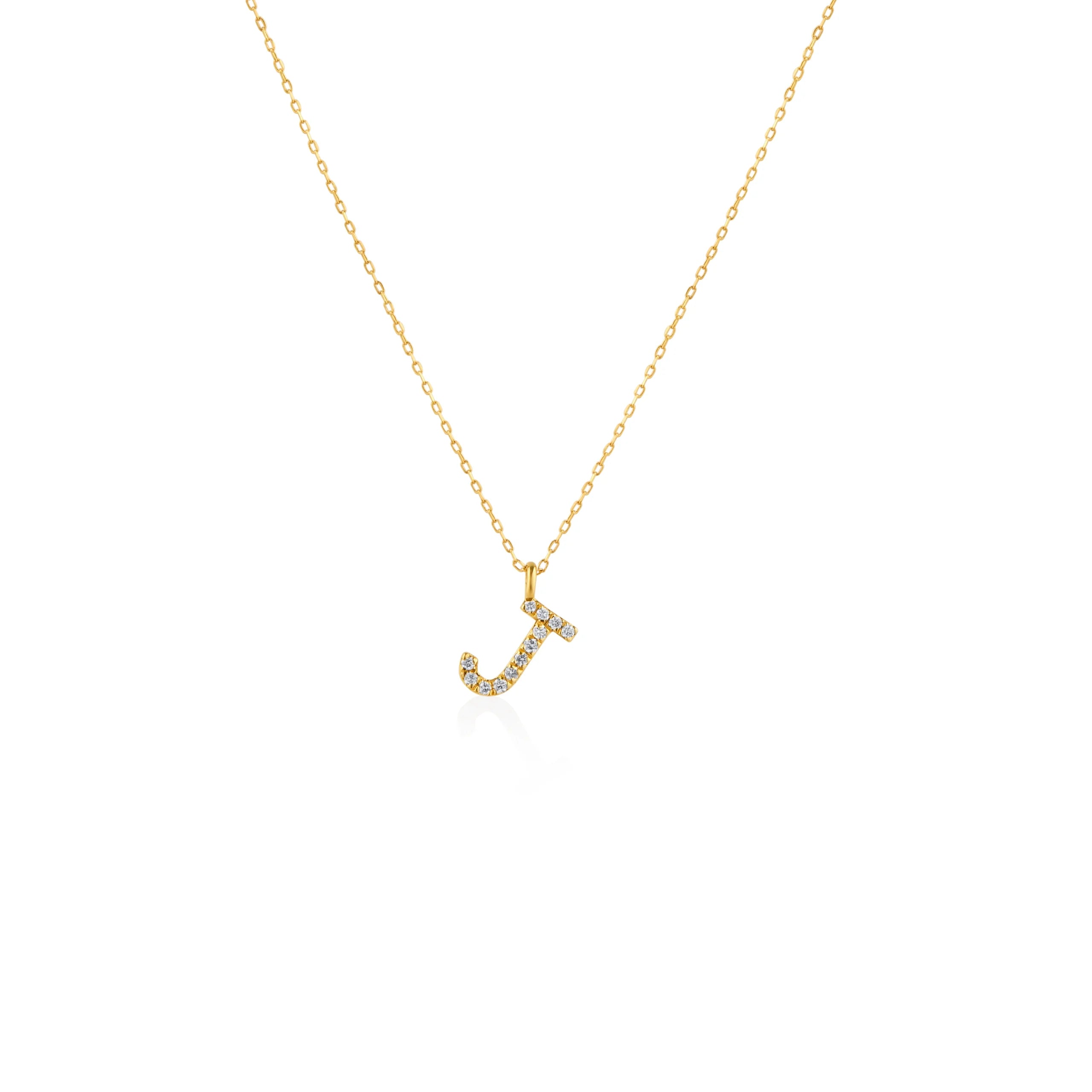 COLLAR INICIAL CON DIAMANTES EN ORO 18K - Gallery 9