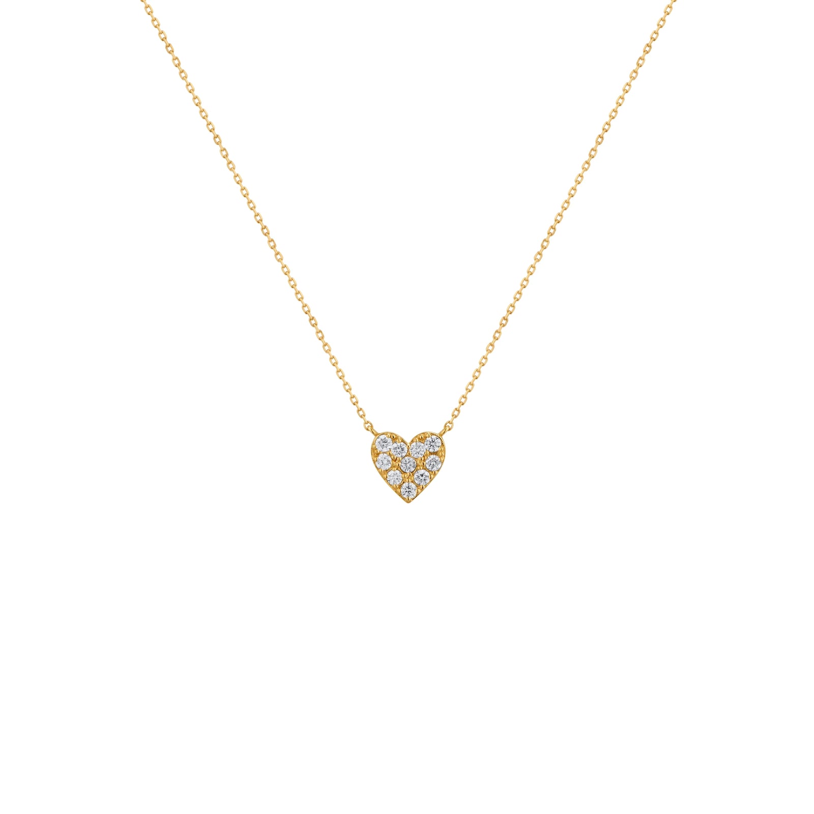 COLLAR CORAZÓN CON DIAMANTES 0.20CT EN ORO 18K - Image 1