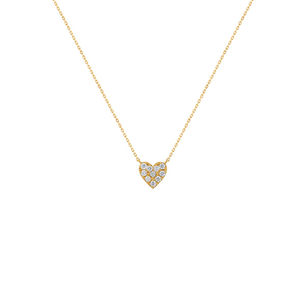 COLLAR CORAZÓN CON DIAMANTES 0.20CT EN ORO 18K