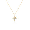 COLLAR ESTRELLA 8 PUNTAS DIAMANTES 0.10CT EN ORO 18K