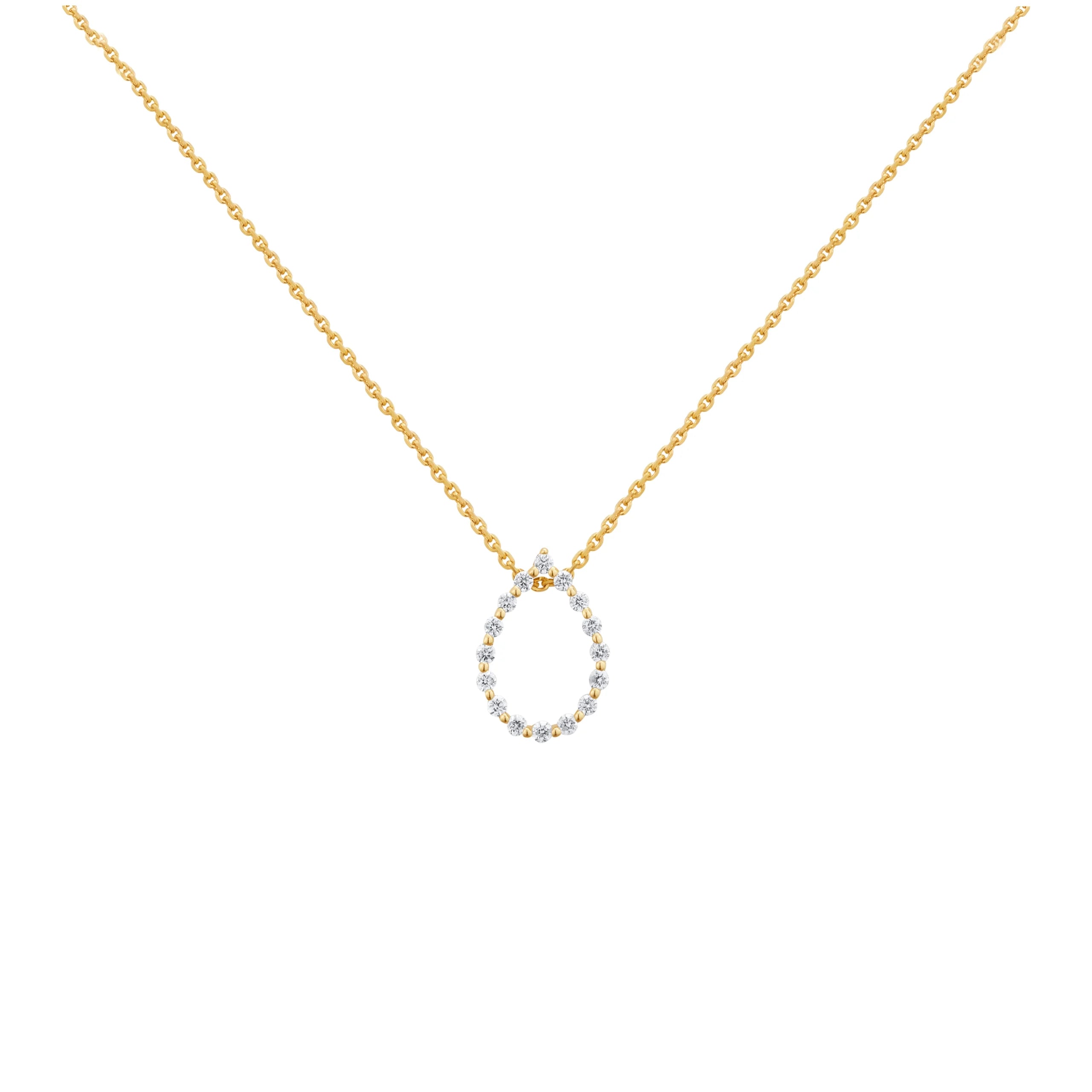 COLLAR DIAMANTES GOTA 0.17CT EN ORO 18K - Gallery 1