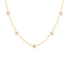 COLLAR ESTRELLAS DIAMANTES EN ORO 18K