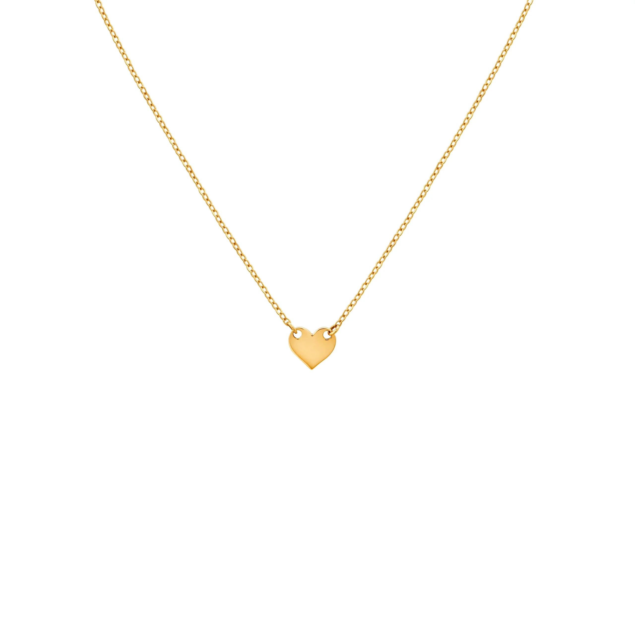 COLLAR CORAZÓN MINI EN ORO 18K - Gallery 1