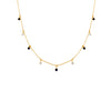 COLLAR PIEDRAS COLGANTES DIAMANTES Y ZAFIROS EN ORO 18K