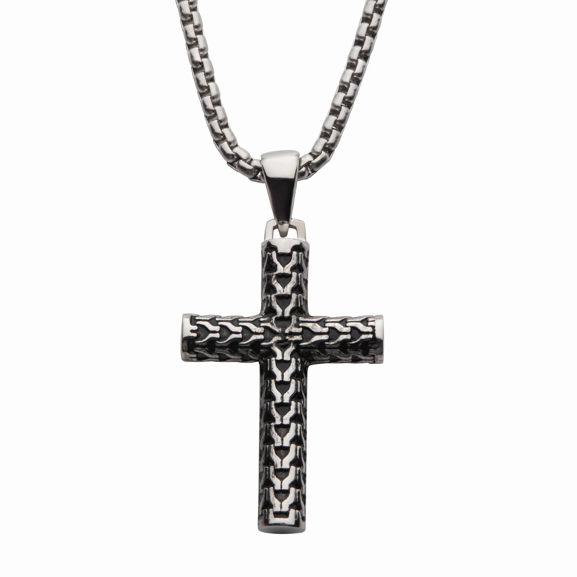 COLLAR CRUZ DE ACERO INOXIDABLE - Gallery 1