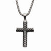 COLLAR CRUZ DE ACERO INOXIDABLE