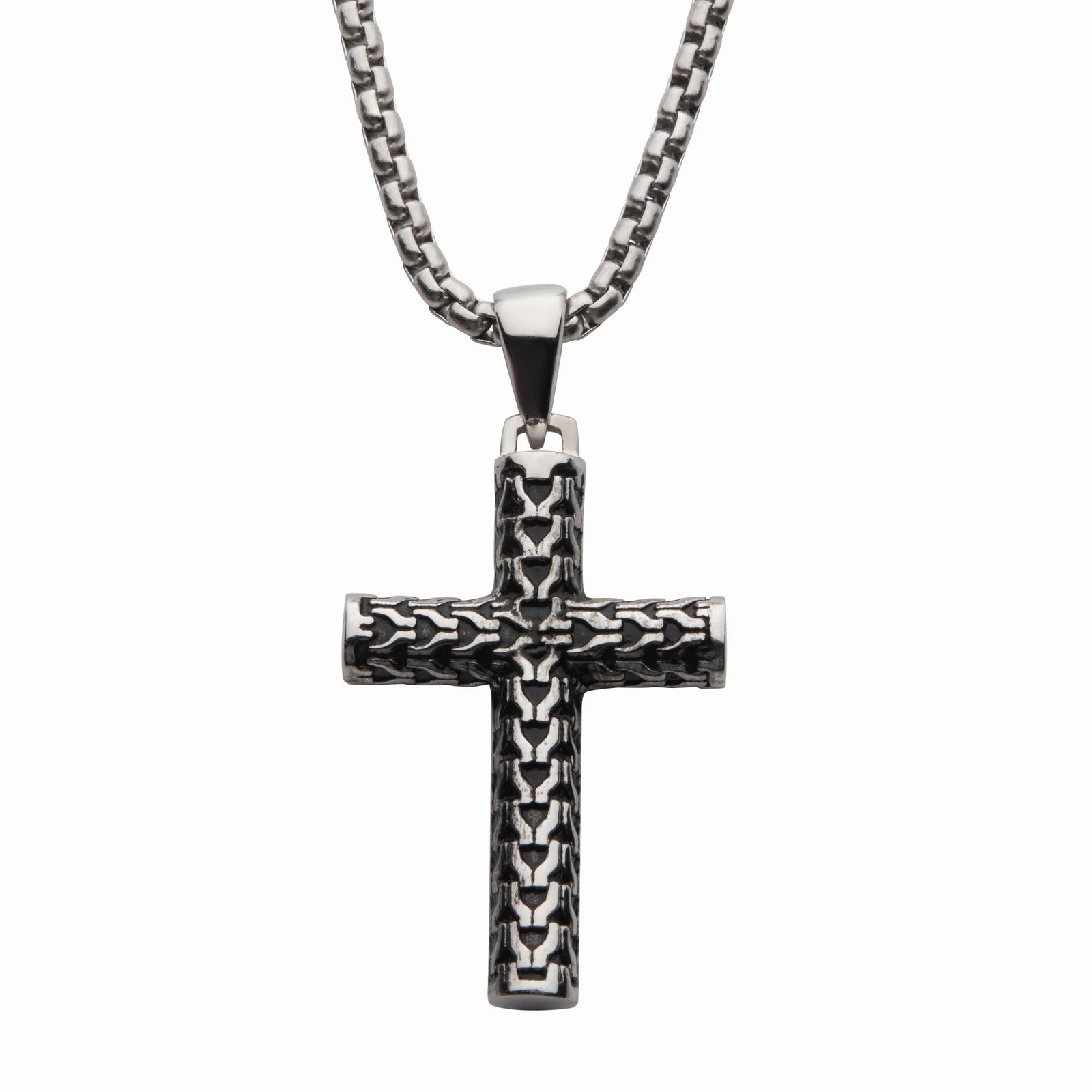 COLLAR CRUZ DE ACERO INOXIDABLE - Image 1