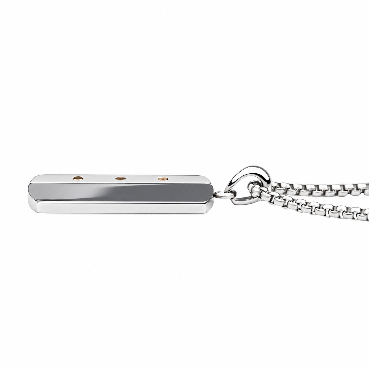 COLLAR PLACA MILITAR DE ACERO INOXIDABLE CON FRANJA MATE - Image 3