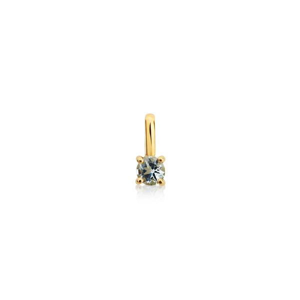 DIJE PIEDRA AGUAMARINA EN ORO 18K