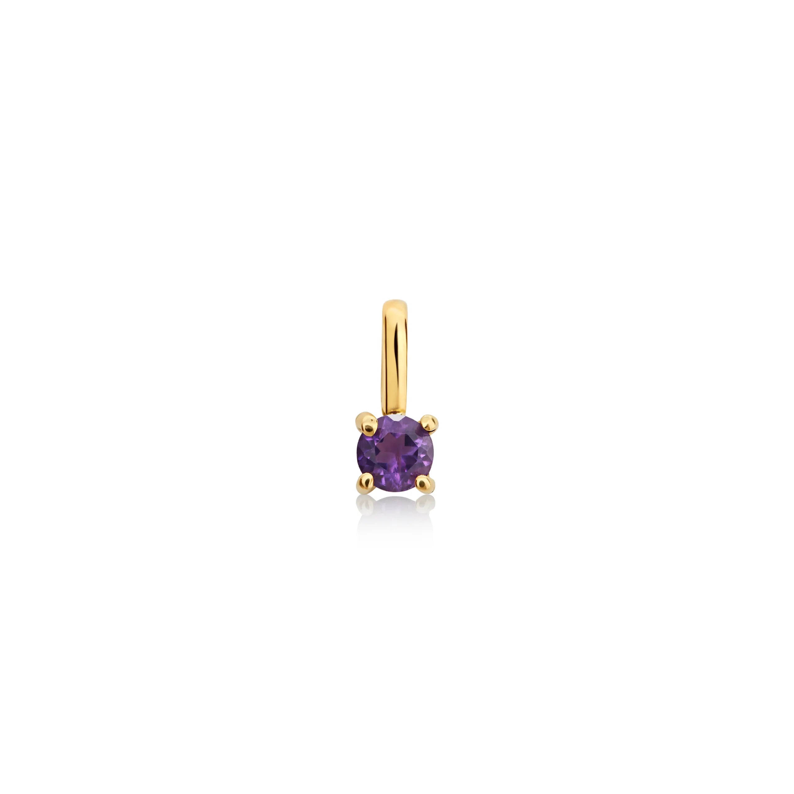 DIJE PIEDRA AMATISTA EN ORO 18K - Gallery 1