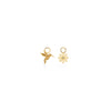 DIJES PARA ARGOLLA COLIBRÍ Y MARGARITA CON DIAMANTE EN ORO 18K