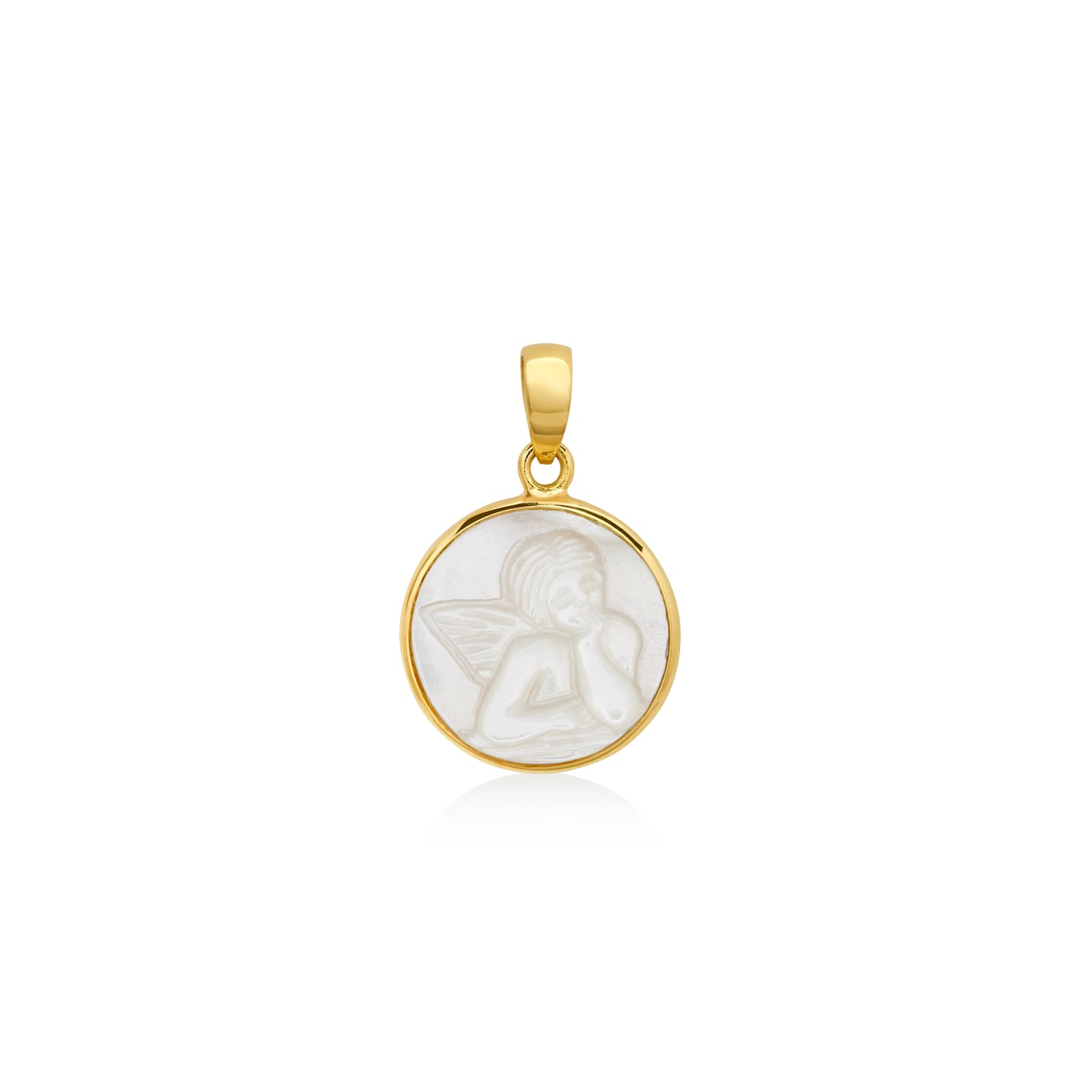 DIJE ANGEL DE LA GUARDA NACAR EN ORO 18K - Image 1