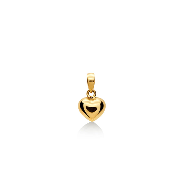 DIJE CORAZÓN BOMBÉ EN ORO 18K