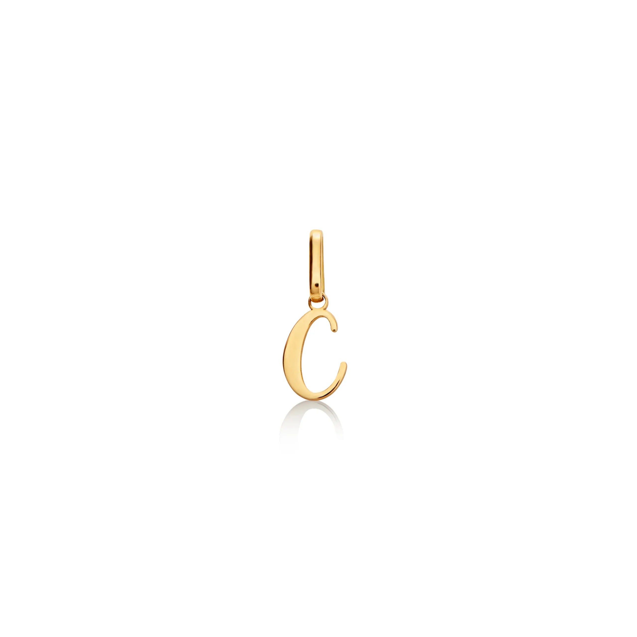 DIJE INICIAL CURSIVA EN ORO 18K - Gallery 4