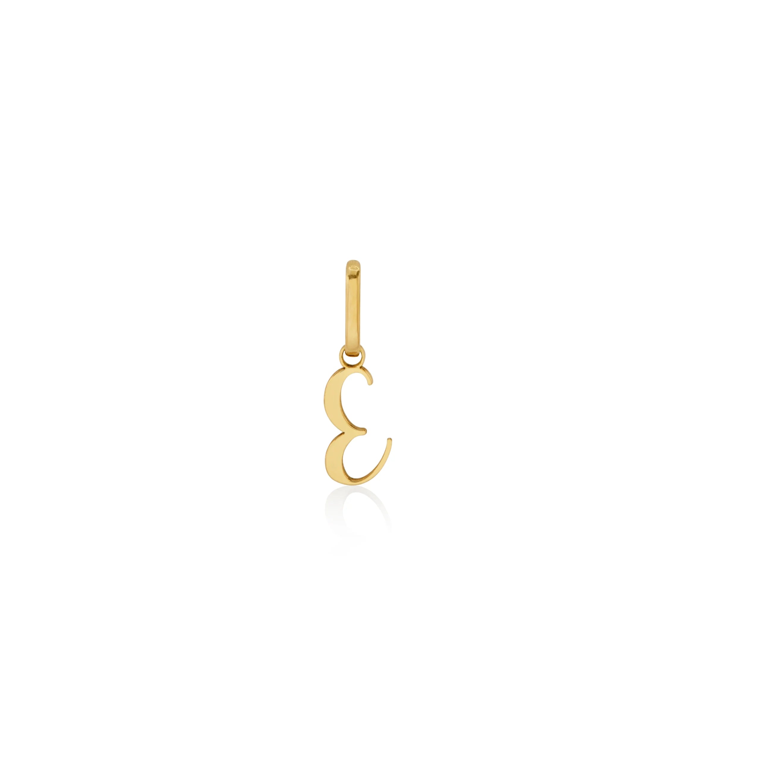 DIJE INICIAL CURSIVA EN ORO 18K - Gallery 6