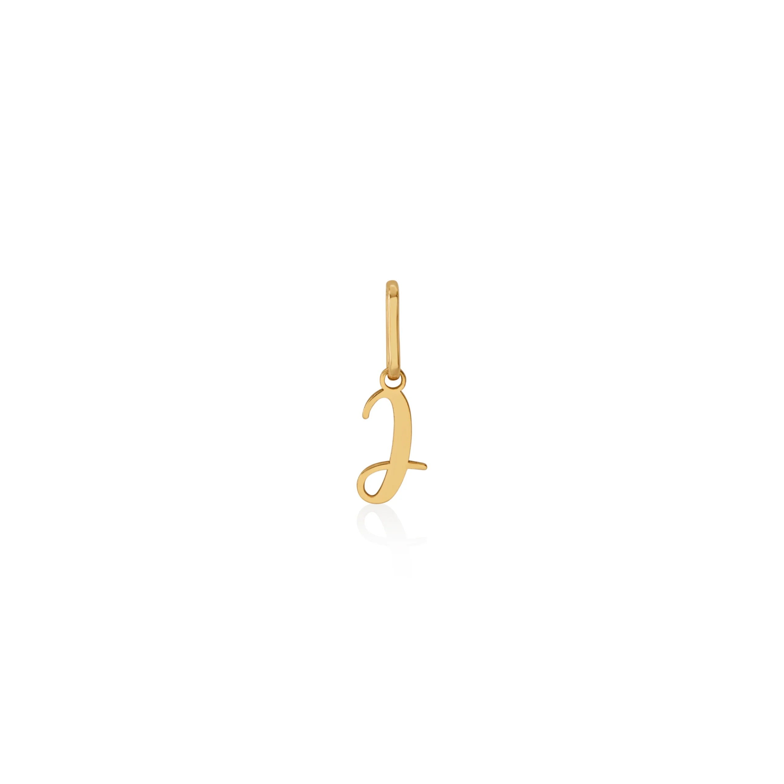 DIJE INICIAL CURSIVA EN ORO 18K - Gallery 9