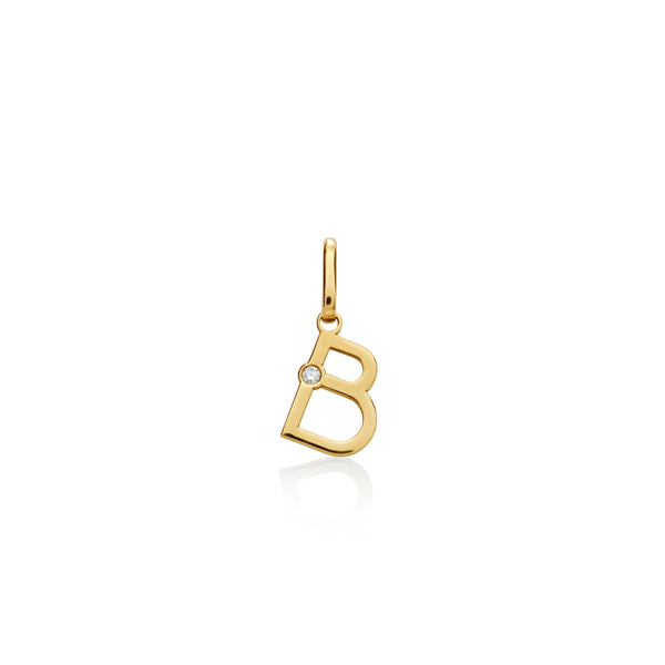 DIJE INICIAL WONDER CON DIAMANTE EN ORO 18K - Secondary