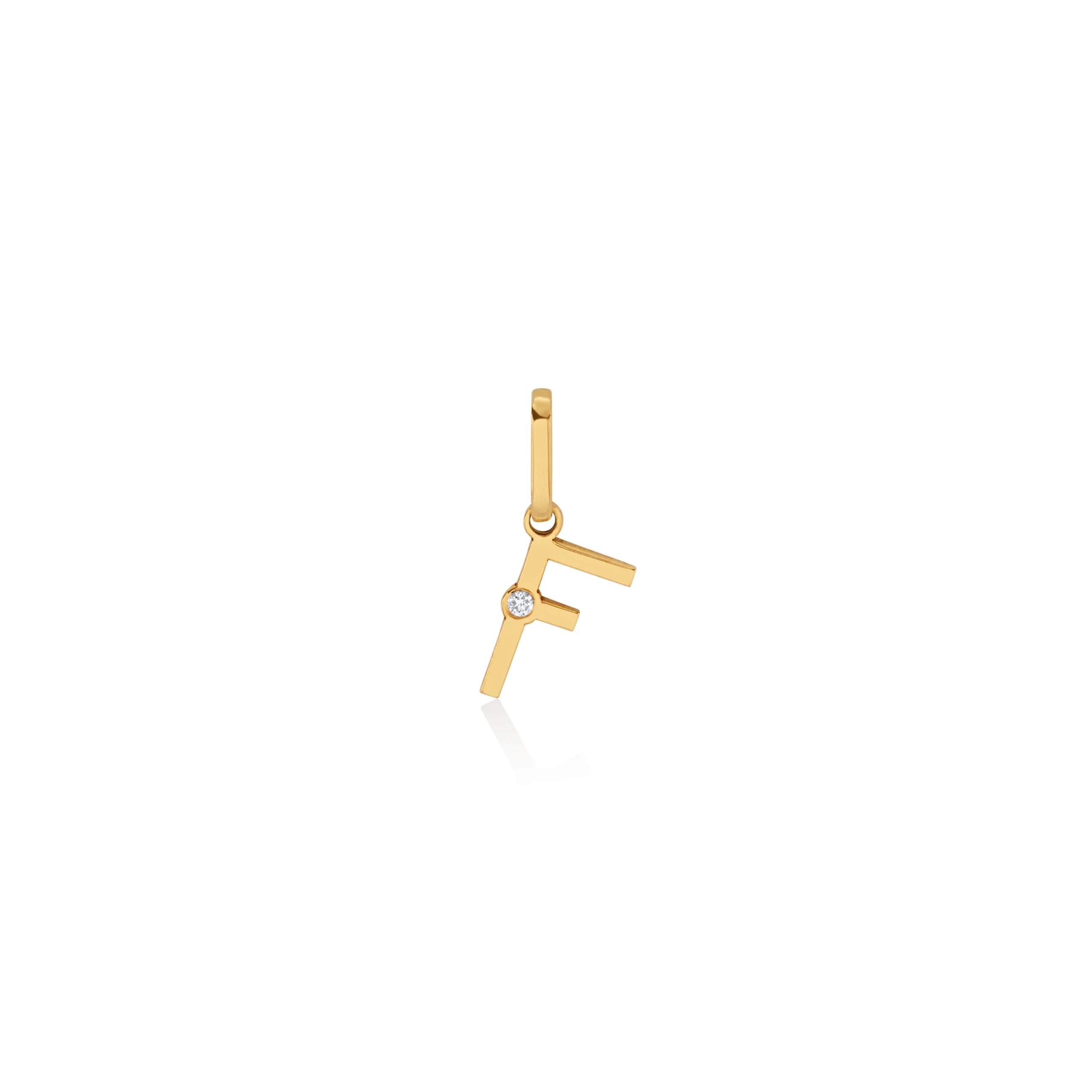 DIJE INICIAL WONDER CON DIAMANTE EN ORO 18K - Gallery 6