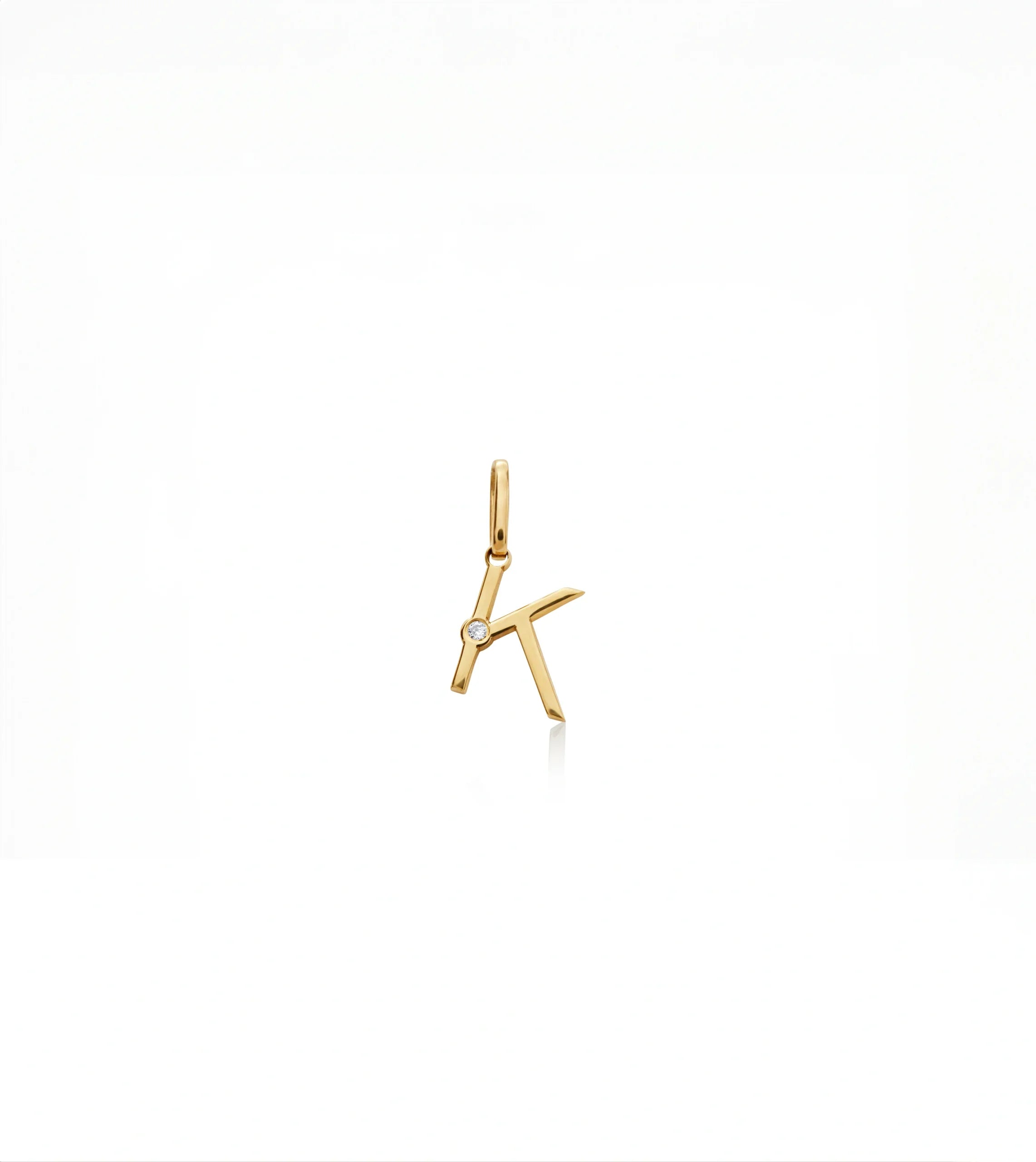 DIJE INICIAL WONDER CON DIAMANTE EN ORO 18K - Gallery 10