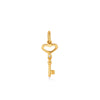 DIJE CORAZÓN LLAVE CON DIAMANTE EN ORO 18K