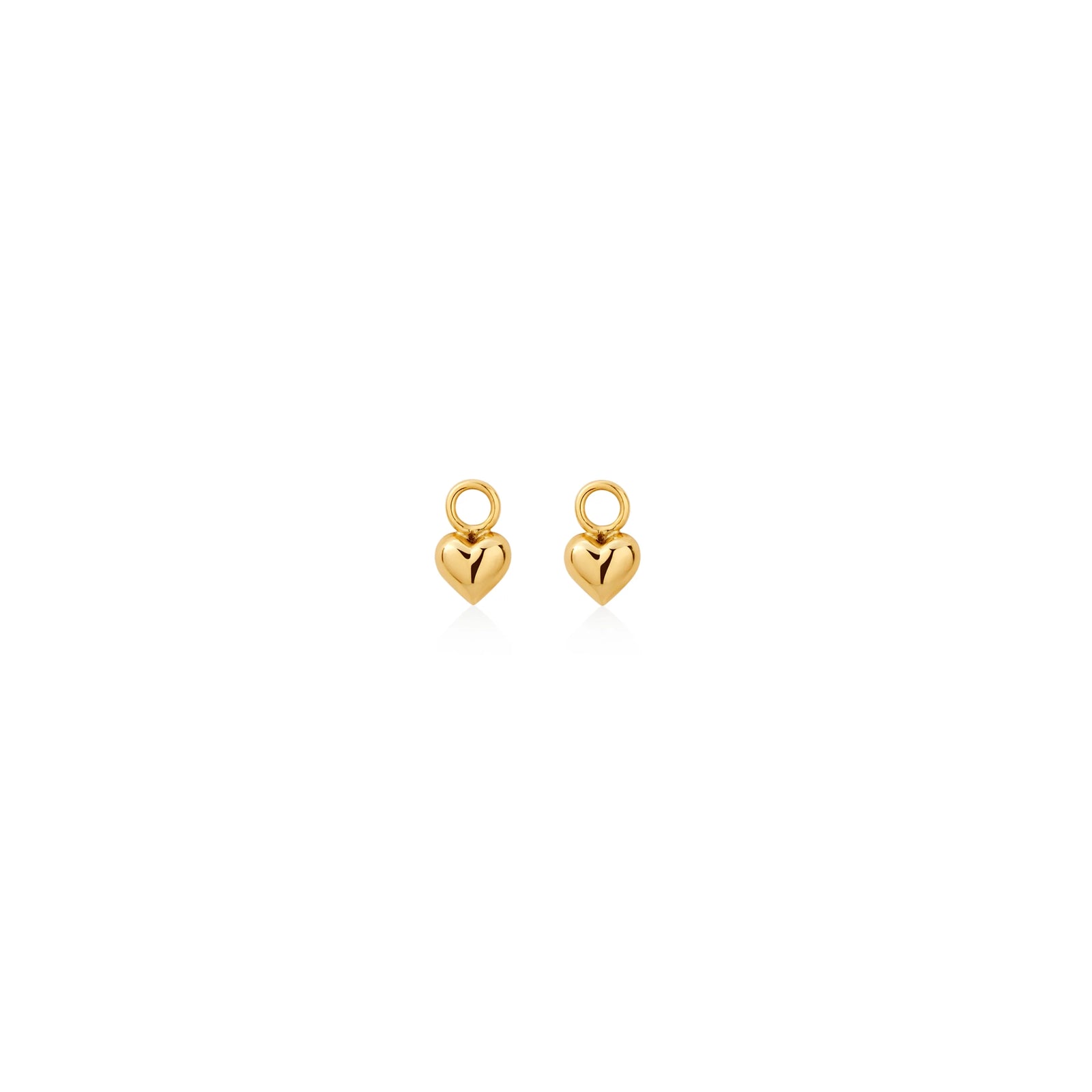 DIJES PARA ARGOLLA CORAZÓN BOMBÉ EN ORO 18K - Image 1