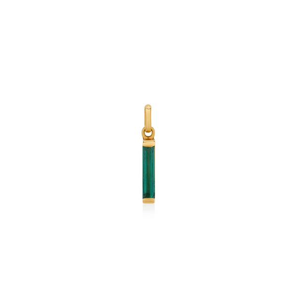 DIJE PIEDRAS TURMALINA VERDE BISELADA EN ORO 18K