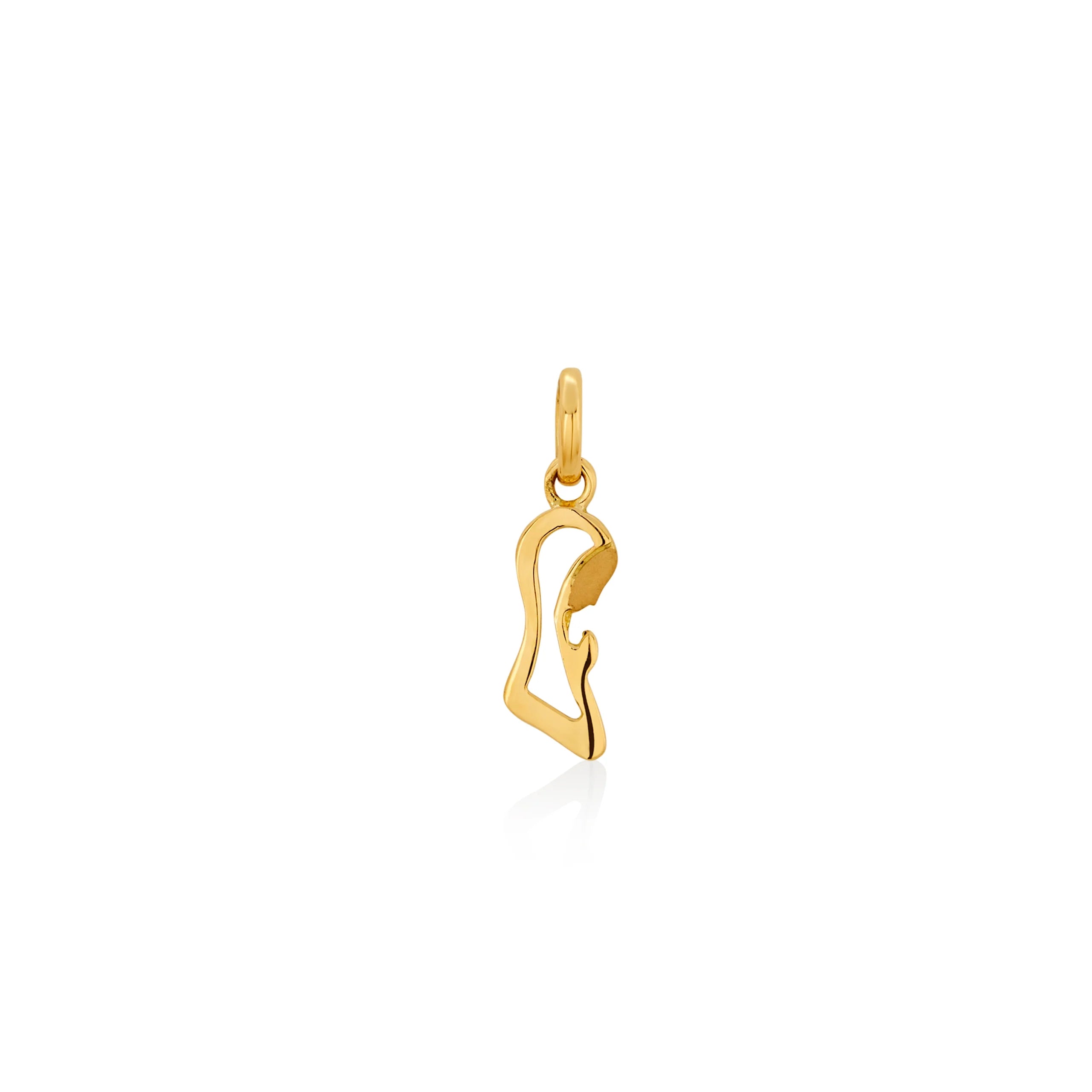 DIJE VIRGEN DE PERFIL EN ORO 18K - Gallery 1