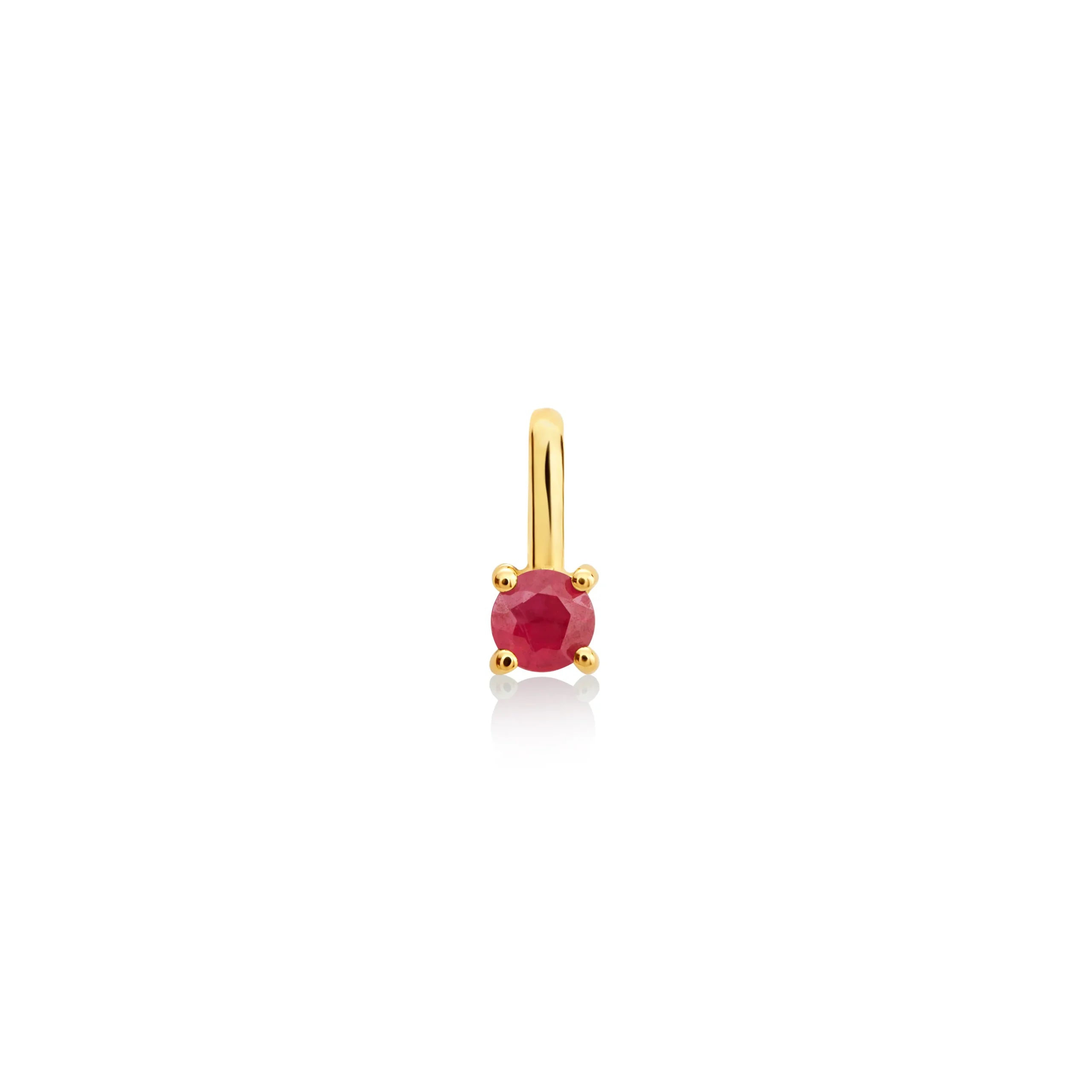 DIJE PIEDRA RUBÍ EN ORO 18K - Gallery 1