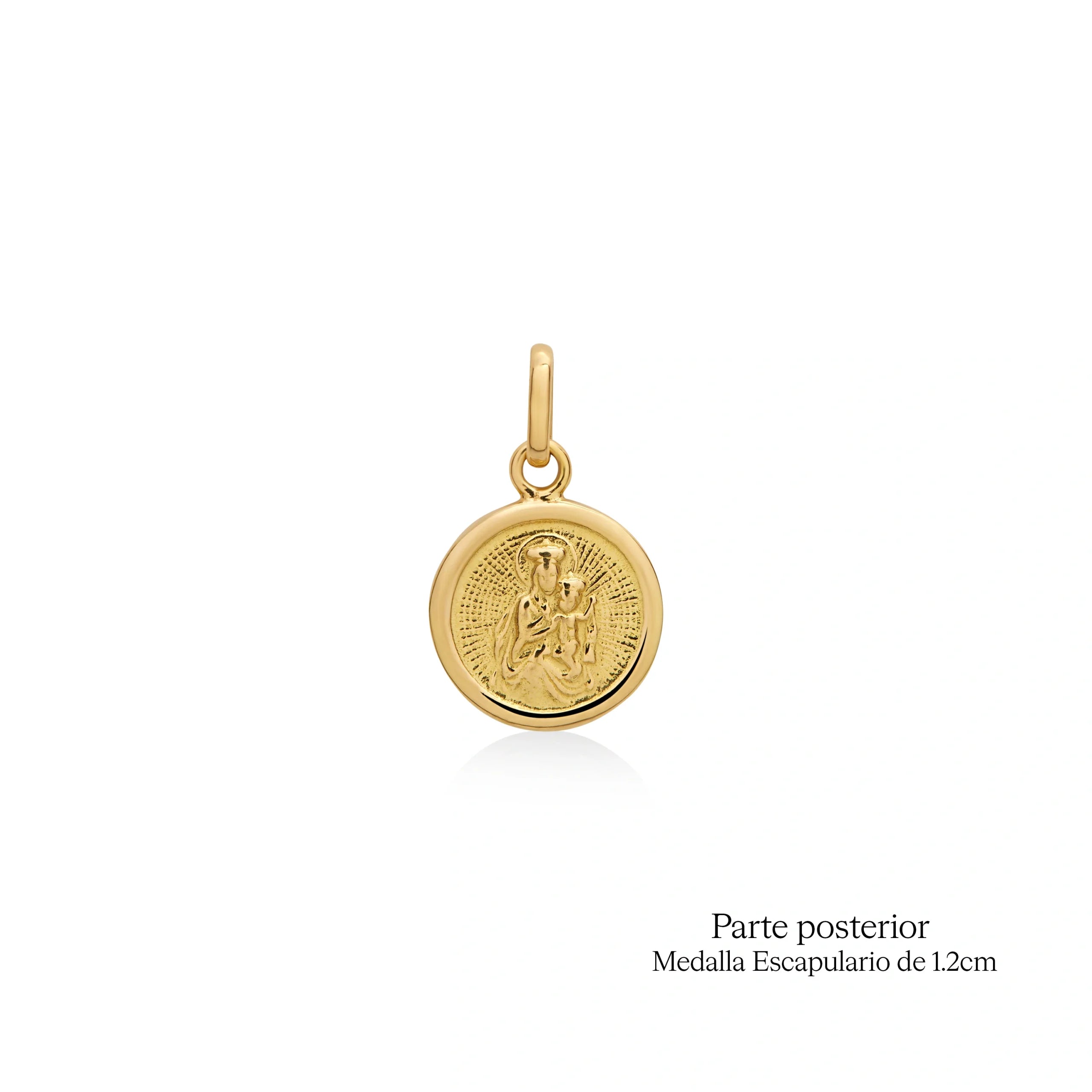 DIJE MEDALLA ESCAPULARIO EN ORO 18K - Gallery 2