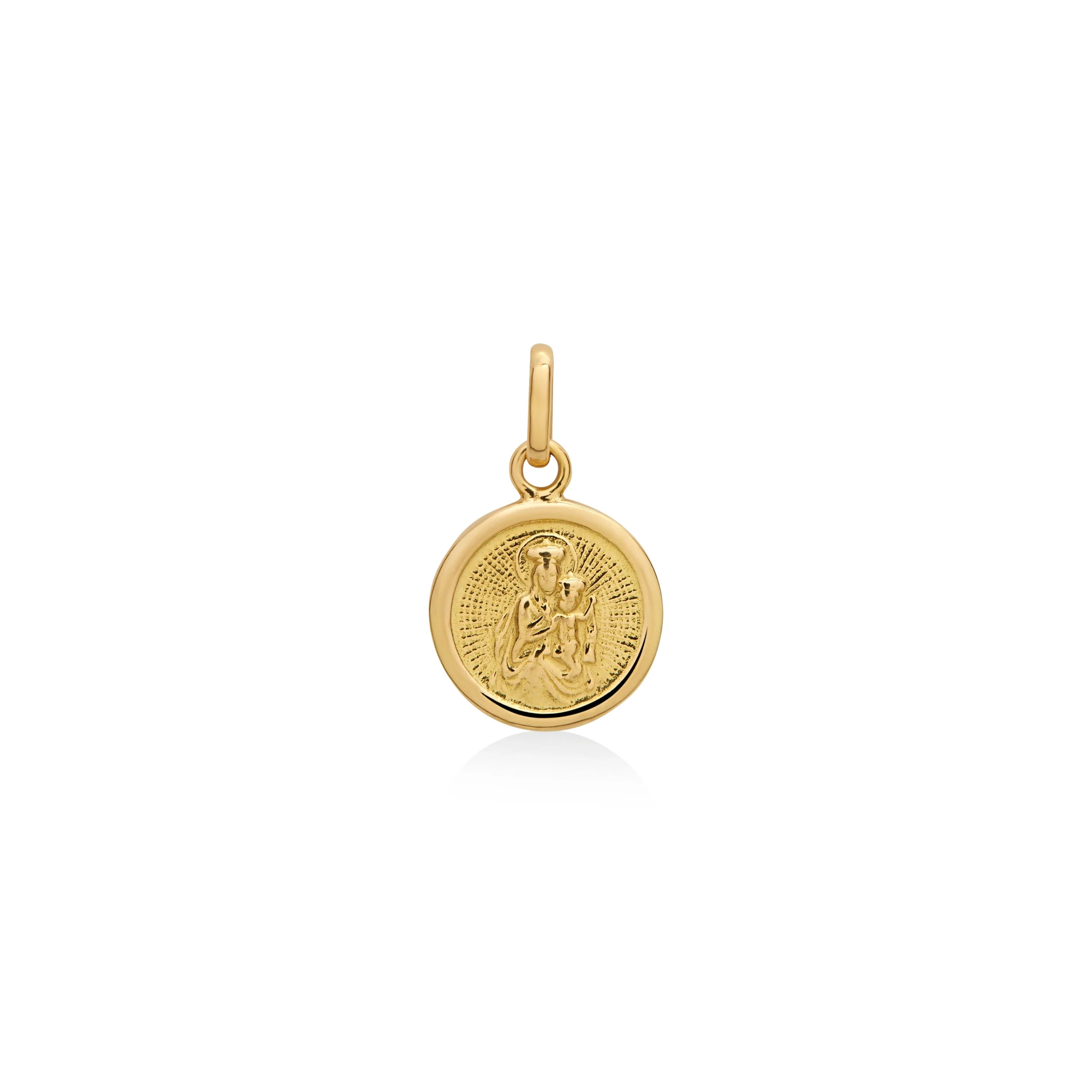 DIJE MEDALLA ESCAPULARIO EN ORO 18K - Gallery 4