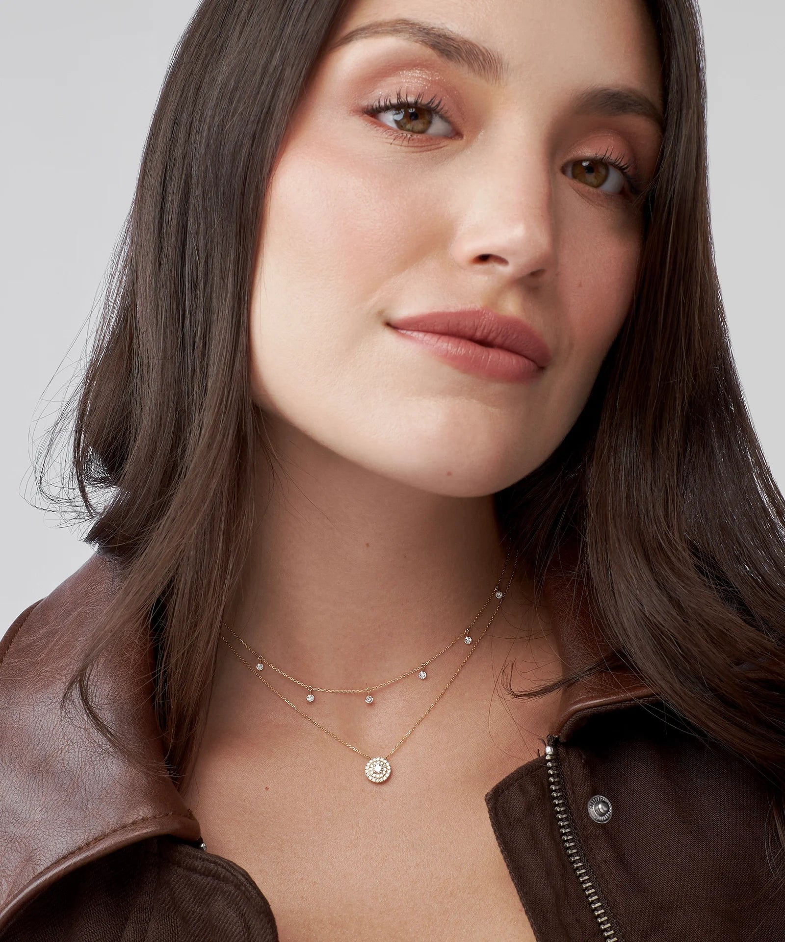 COLLAR DIAMANTES COLGANTES EN ORO 18K - Gallery 2