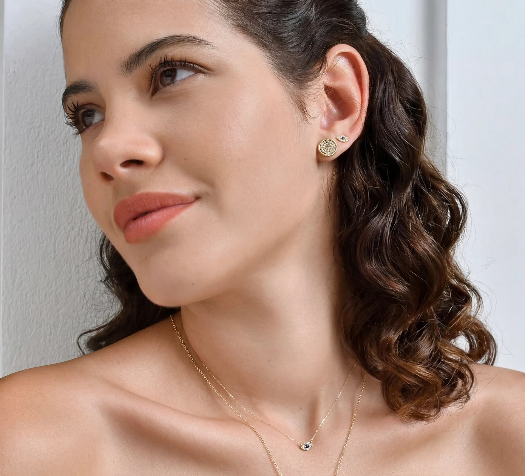 ARETES DIAMANTES BORDE ENTORCHADO EN ORO 18K - Gallery 2