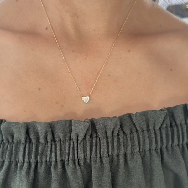 COLLAR CORAZÓN CON DIAMANTES 0.20CT EN ORO 18K - Secondary