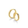 AROS DE MATRIMONIO MEDIA CAÑA CON DIAMANTE EN ORO 18K