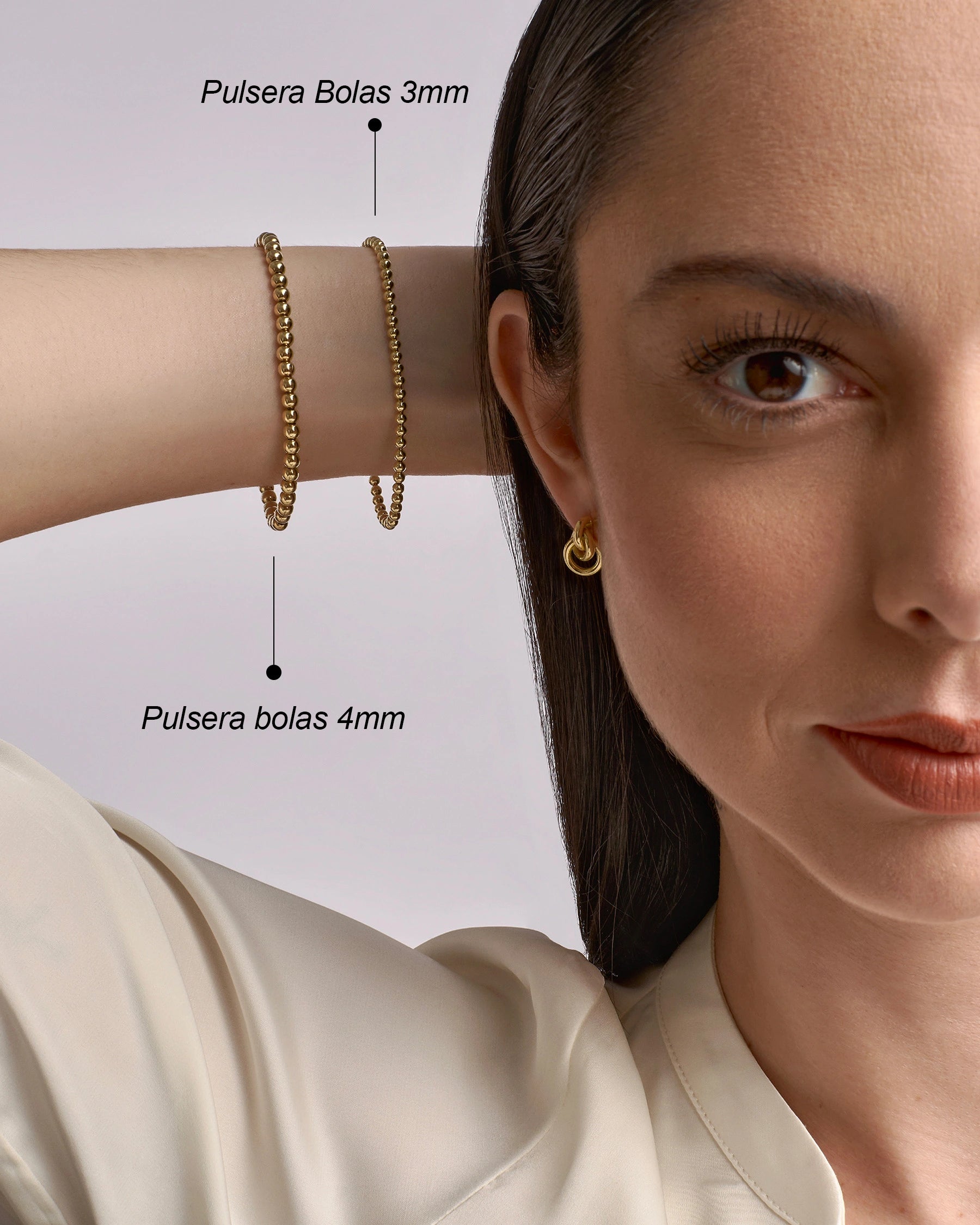 PULSERA BOLAS 4MM EN ORO 18K - Gallery 2