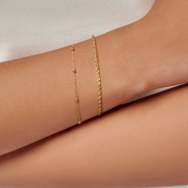 PULSERA BOLITAS PRISMA EN ORO 18K - Secondary