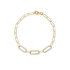 PULSERA DIAMANTES CLIP TRIPLE EN ORO 18K