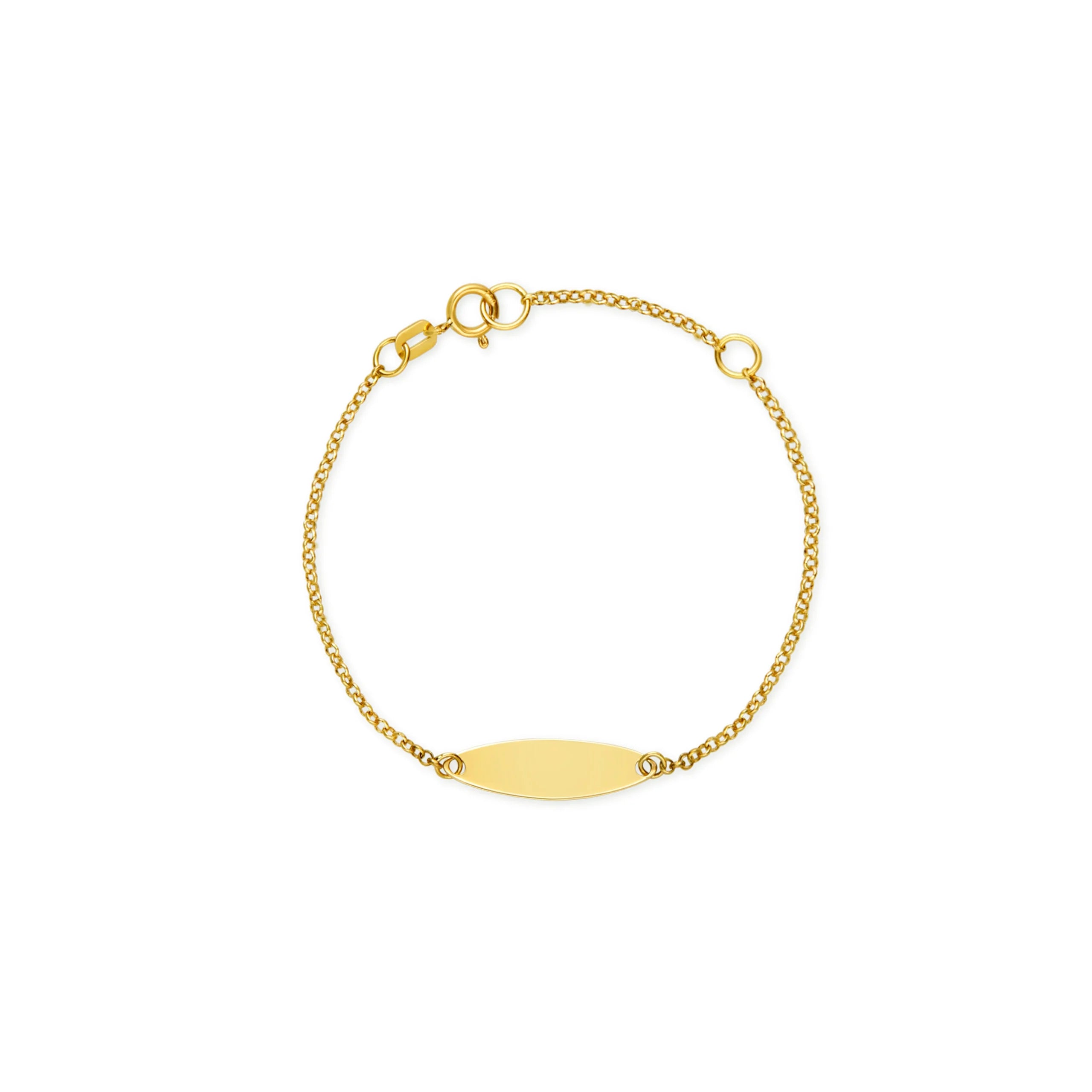 PULSERA PLACA OVAL EN ORO 18K - Gallery 1