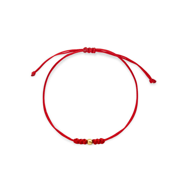 PULSERA HILO 1 BOLITA EN ORO 18K