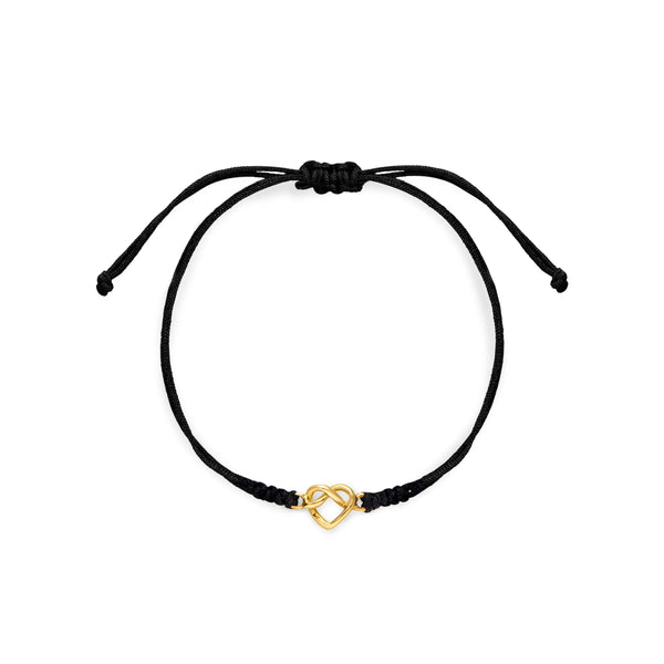 PULSERA HILO CORAZÓN INFINITO EN ORO 18K