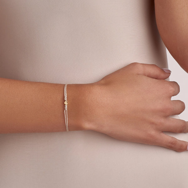 PULSERA HILO CORAZON PASANTE EN ORO 18K - Secondary
