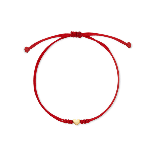 PULSERA HILO CORAZON PASANTE EN ORO 18K