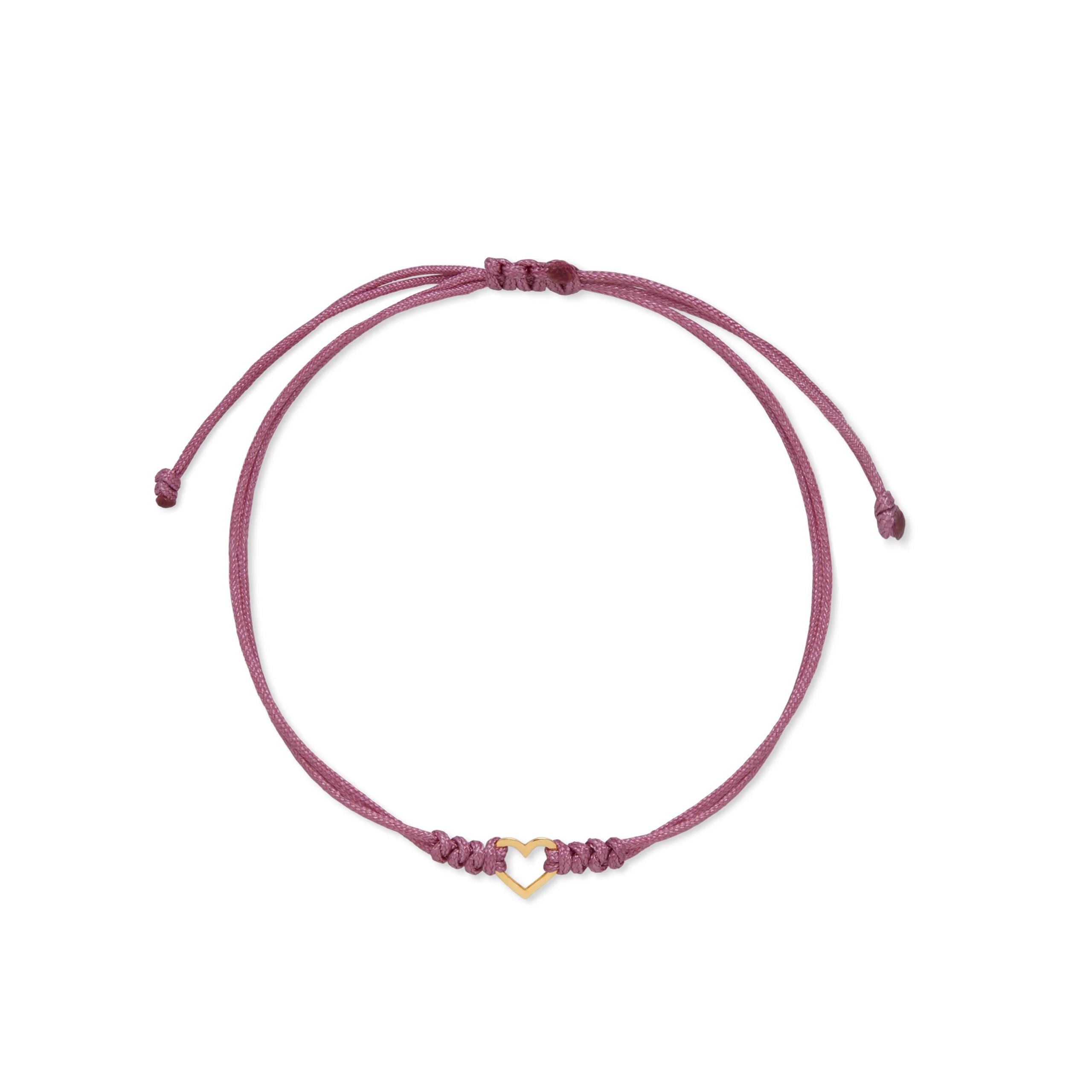 PULSERA HILO CORAZON SILUETA MINI EN ORO 18K - Gallery 1