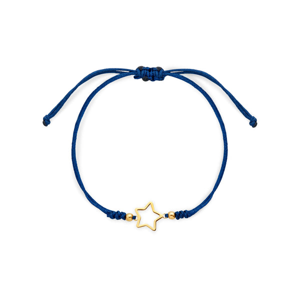 PULSERA HILO ESTRELLA CALADA EN ORO 18K