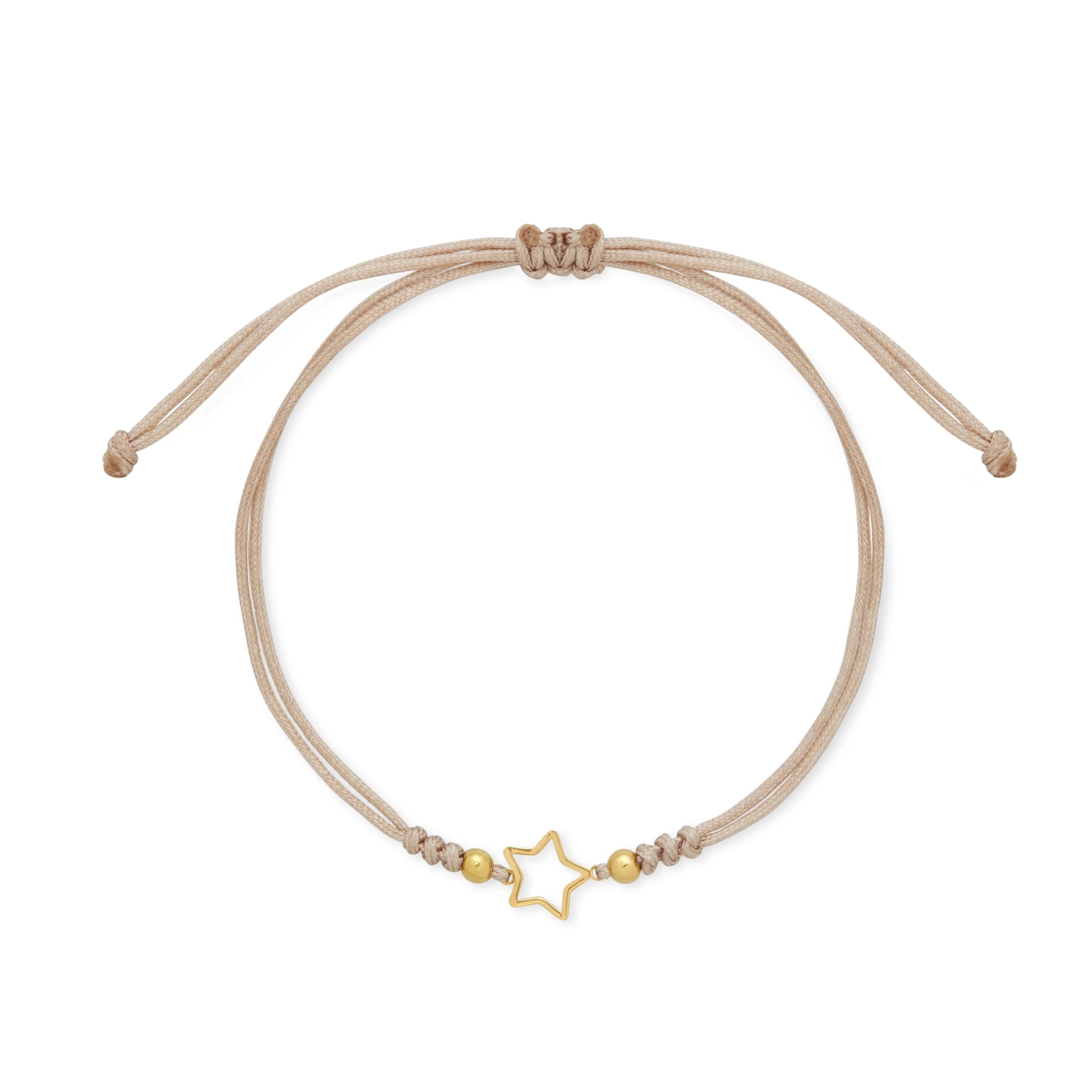 PULSERA HILO ESTRELLA CALADA MINI EN ORO 18K - Gallery 1