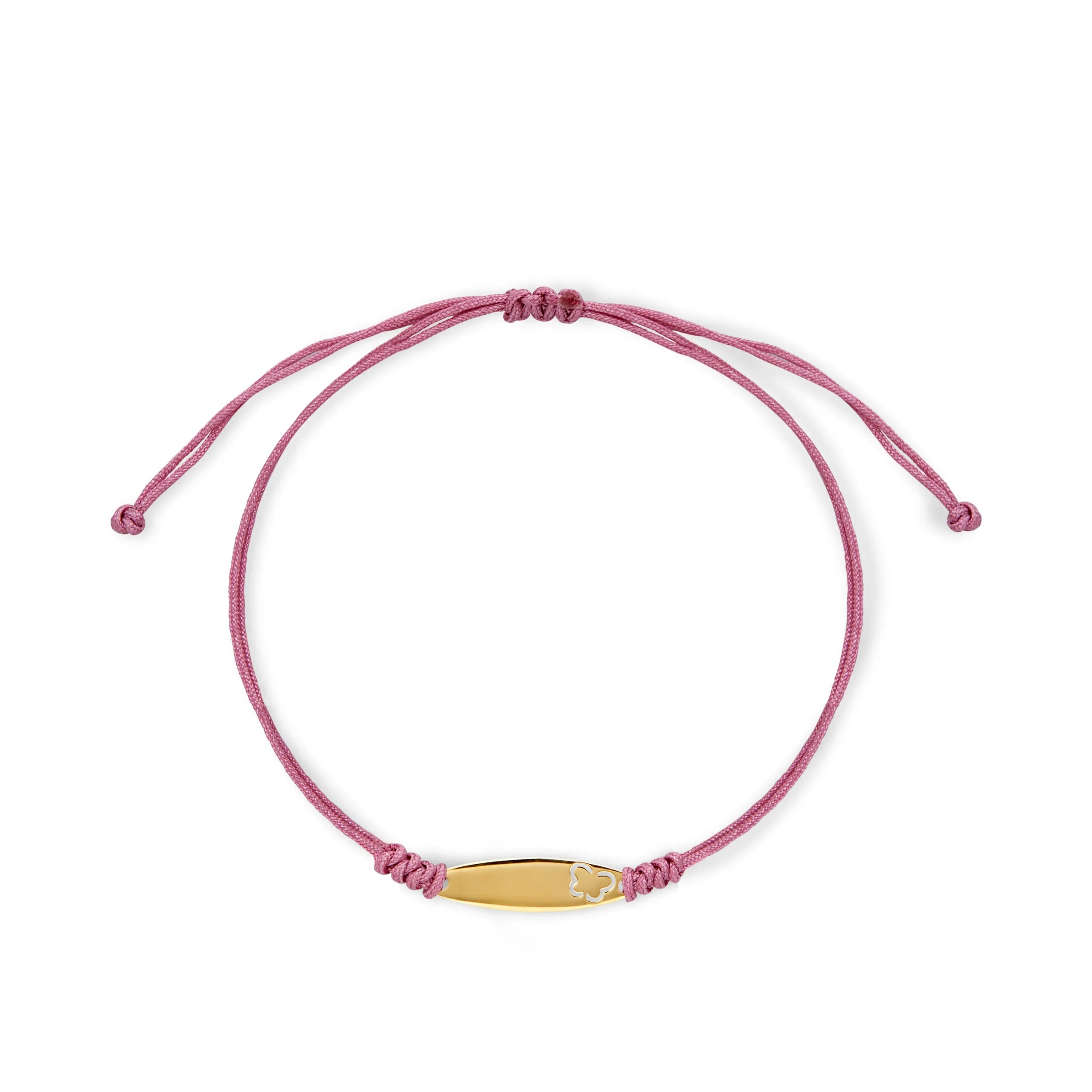 PULSERA HILO PLACA MARIPOSA EN ORO 18K - Gallery 1