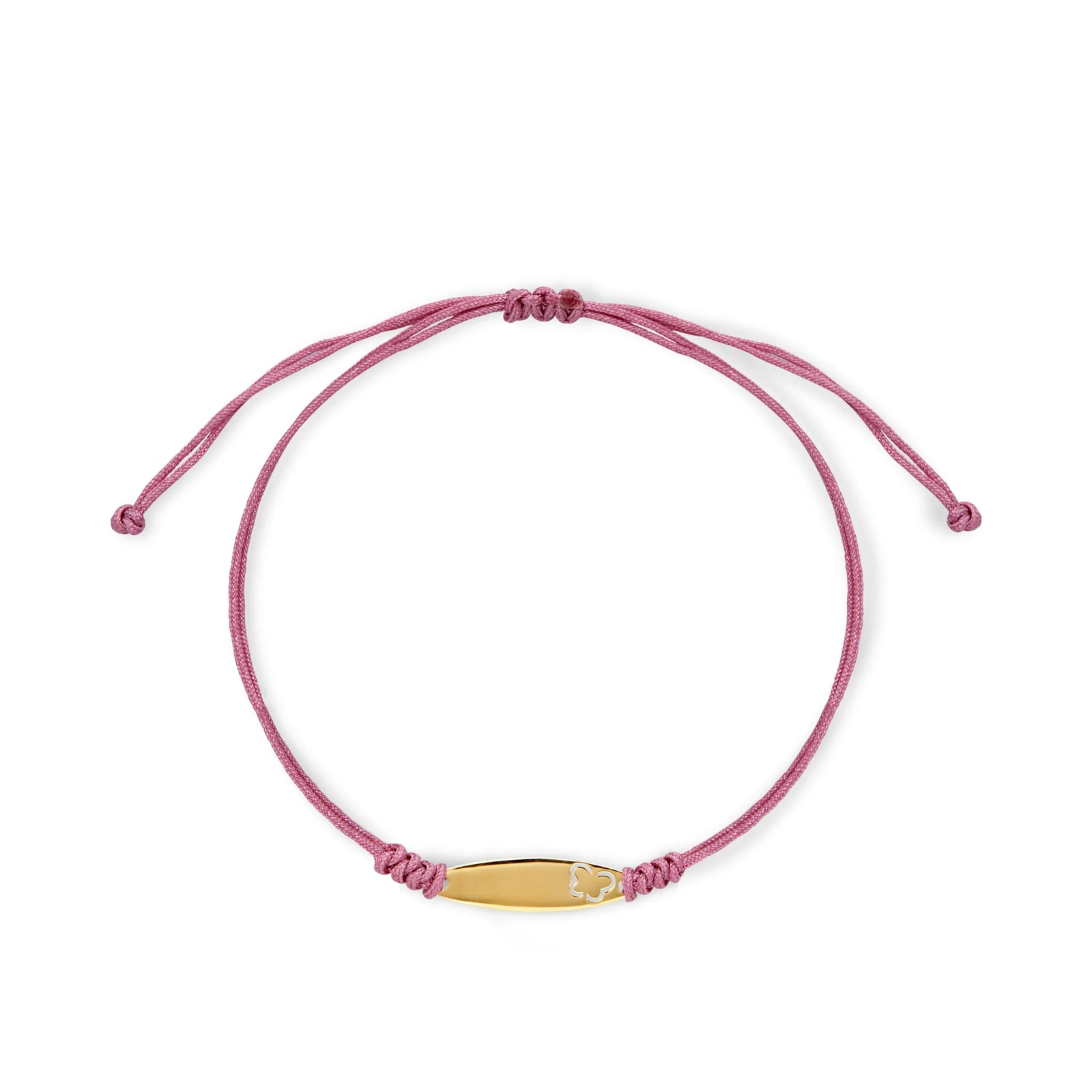 PULSERA HILO PLACA MARIPOSA EN ORO 18K - Image 1