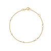 PULSERA PERLAS INTERCALADAS EN ORO 18K