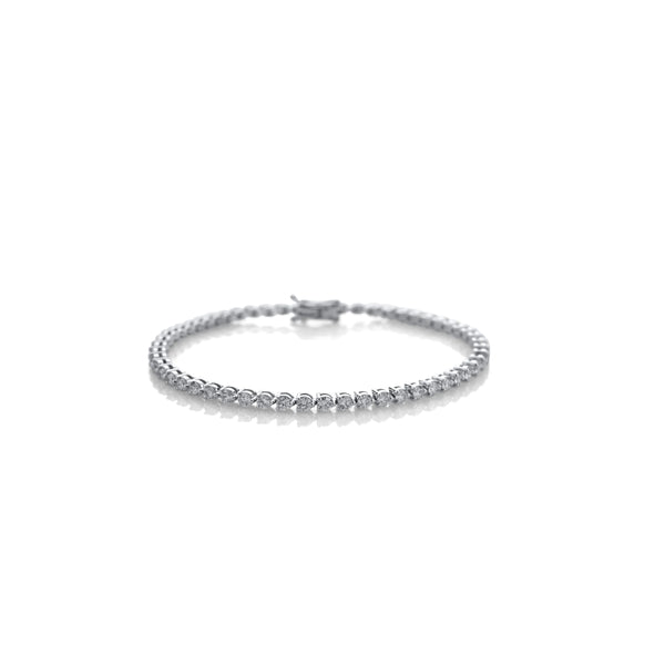 PULSERA DIAMANTES TENNIS 3CT EN ORO BLANCO 18K